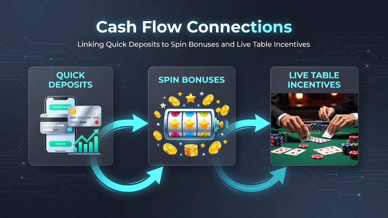 Diagram of deposit processing timelines connecting to live dealer table bonuses