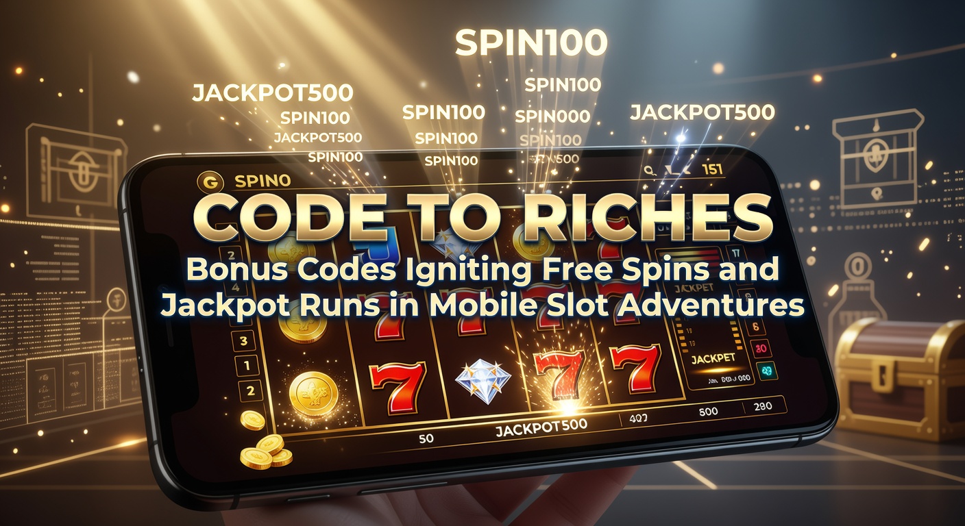 Dynamic close-up of a jackpot wheel spinning wildly after bonus code entry, with free spin counters climbing and coin explosions filling the mobile interface