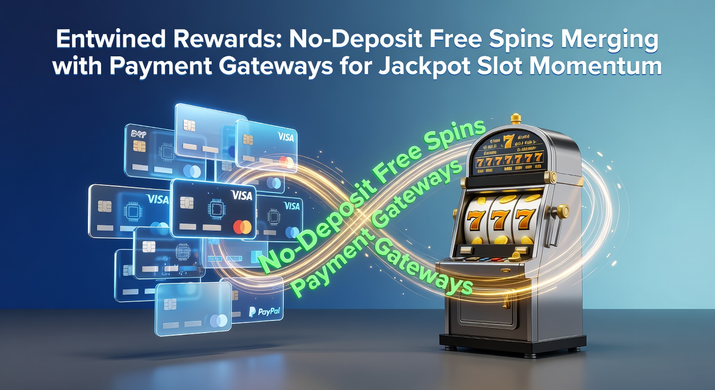 Dynamic graphic showing free spin wheels merging into payment gateway flows, with arrows pointing to exploding jackpot meters, symbolizing accelerated win potential through integrated systems