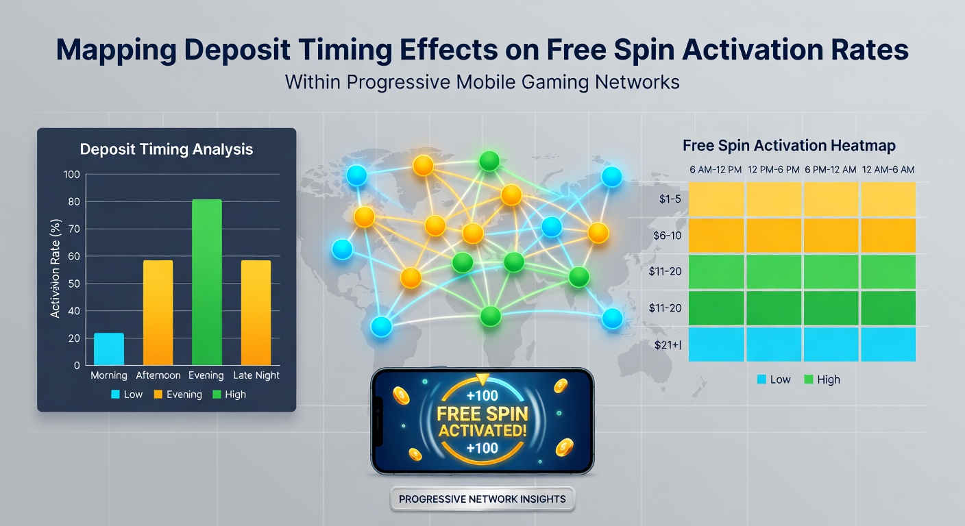 Heatmap visualization of deposit timing versus free spin activation rates in progressive mobile networks