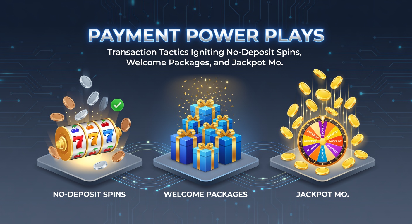Dynamic illustration of payment icons exploding into bonus multipliers, slot jackpots, and live table chips, capturing the surge from transactions to wins