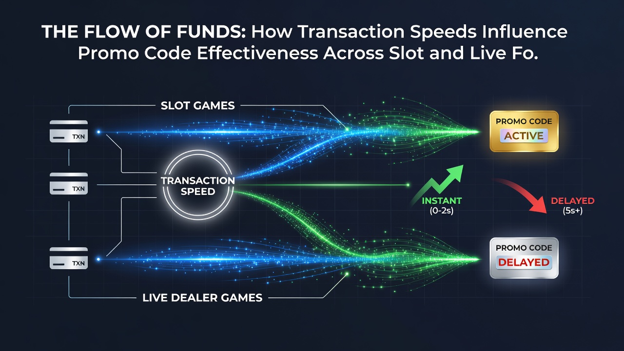 Comparison chart of transaction speed impacts on promo codes between slot machines and live dealer tables