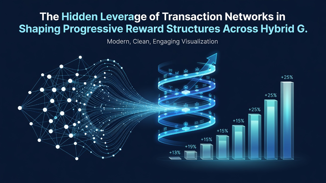 Infographic illustrating progressive reward tiers scaling across slot and live casino hybrid play through unified transaction data