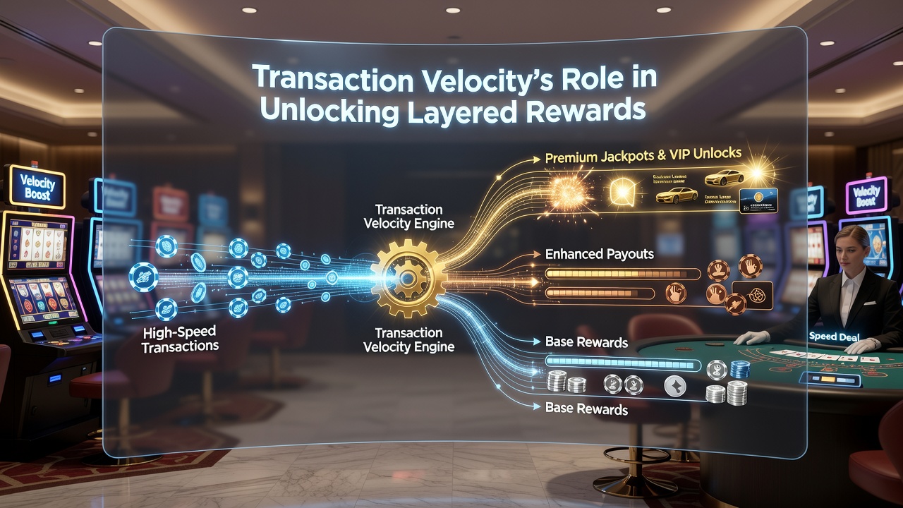 Diagram showing layered reward structures activated by fast transaction confirmations across slot and dealer interfaces